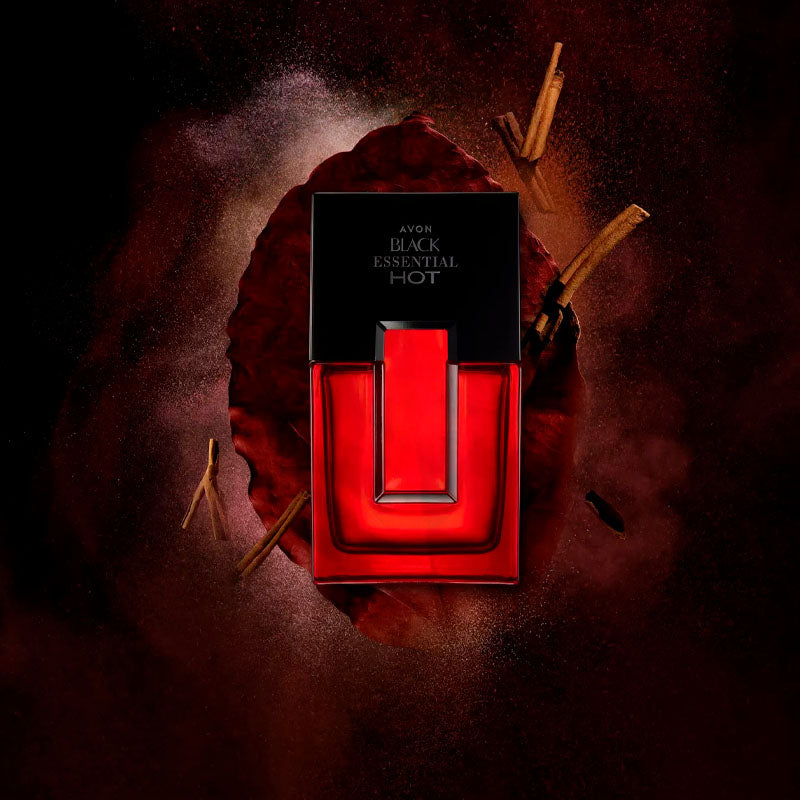 Black Essential Hot Deo Colônia 100ml - Avon