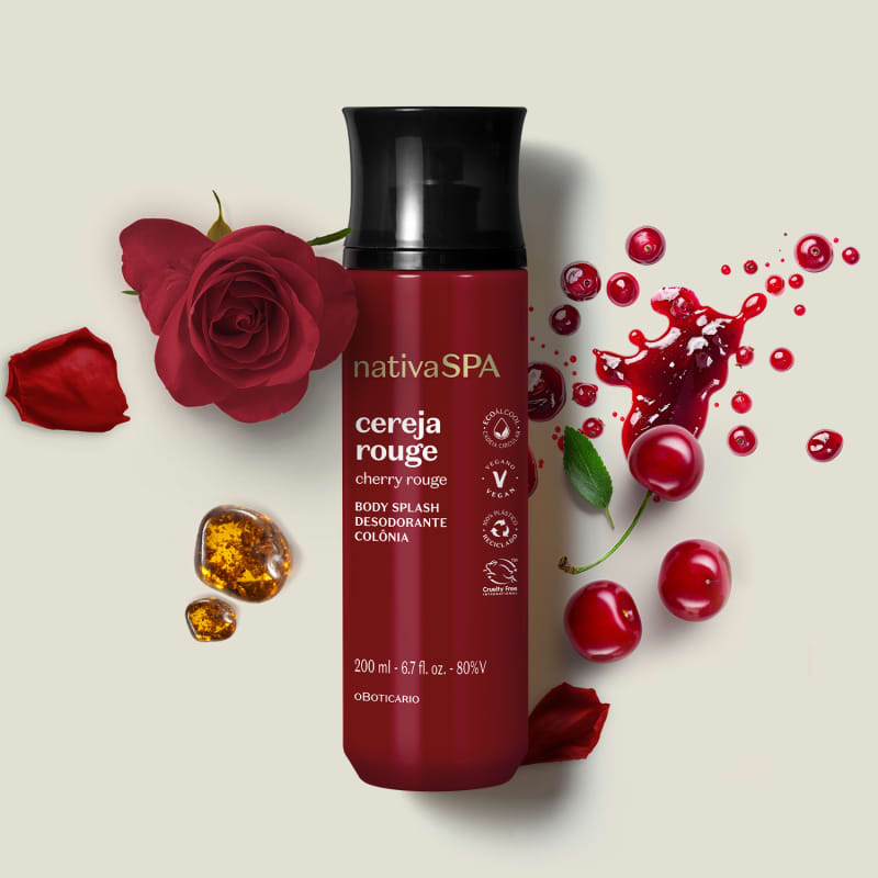 Body Splash Desodorante Colônia Nativa Spa Cereja Rouge 200ml - oBoticário
