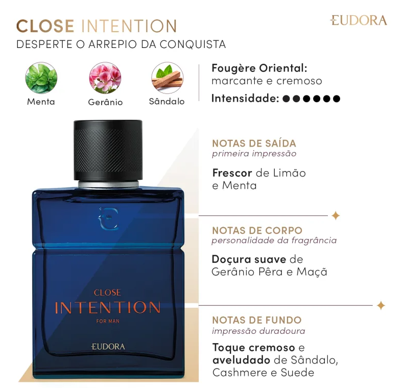 Close Intention Desodorante Colônia 100ml - Eudora