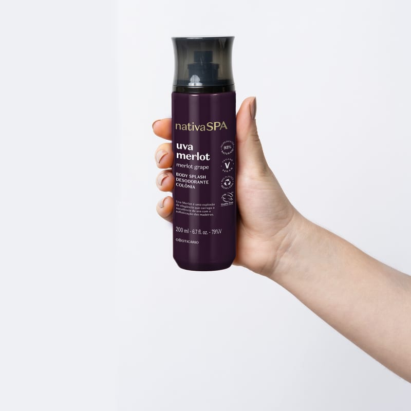 Body Splash Desodorante Colônia Nativa Spa Uva Merlot 200ml - oBoticário